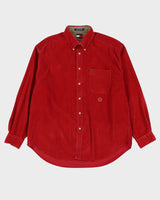 Tommy Hilfiger Red Cotton Cord Shirt - XXL