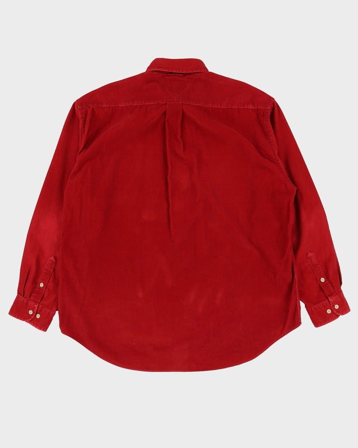 Tommy Hilfiger Red Cotton Cord Shirt - XXL