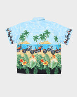 Motorcycle Patterned Hawaiian Style Shirt - XXL