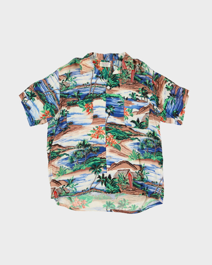 1940s Penney's Made In Japan Rayon Patterned Hawaiian Shirt - M