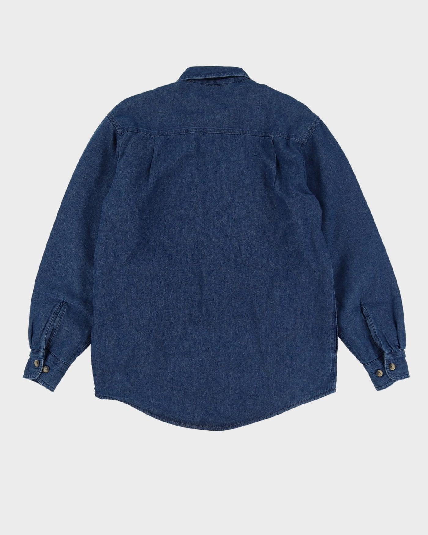 Wrangler Blue Denim Fleece Lined Shirt - M