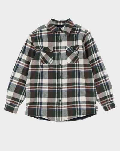Wind River Green Checked Fleece Lined Shirt - M