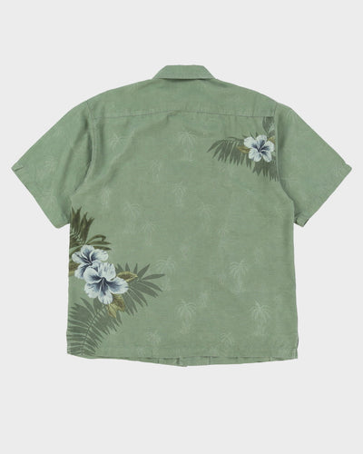 00s Green Tommy Bahama Silk Relaxed Fit Hawaiian Shirt - M / L