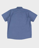 90s 'Elvis' Name Tag Red Kap Blue Work Shirt - L