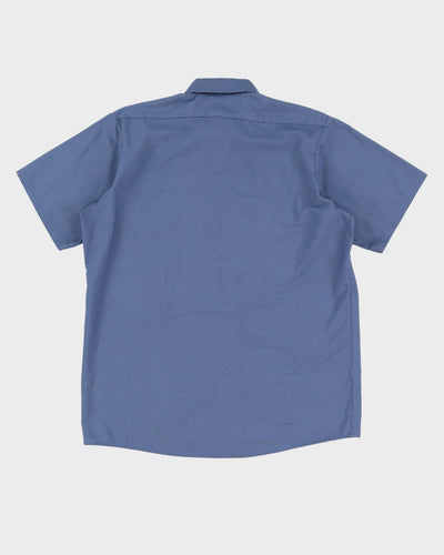 90s 'Elvis' Name Tag Red Kap Blue Work Shirt - L