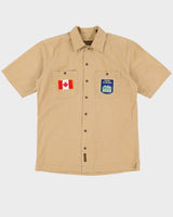90s Timberland Weathergear Vancouver Park Ranger Beige Work Shirt - M