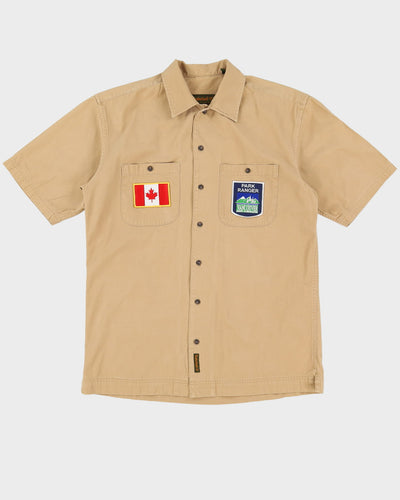 90s Timberland Weathergear Vancouver Park Ranger Beige Work Shirt - M