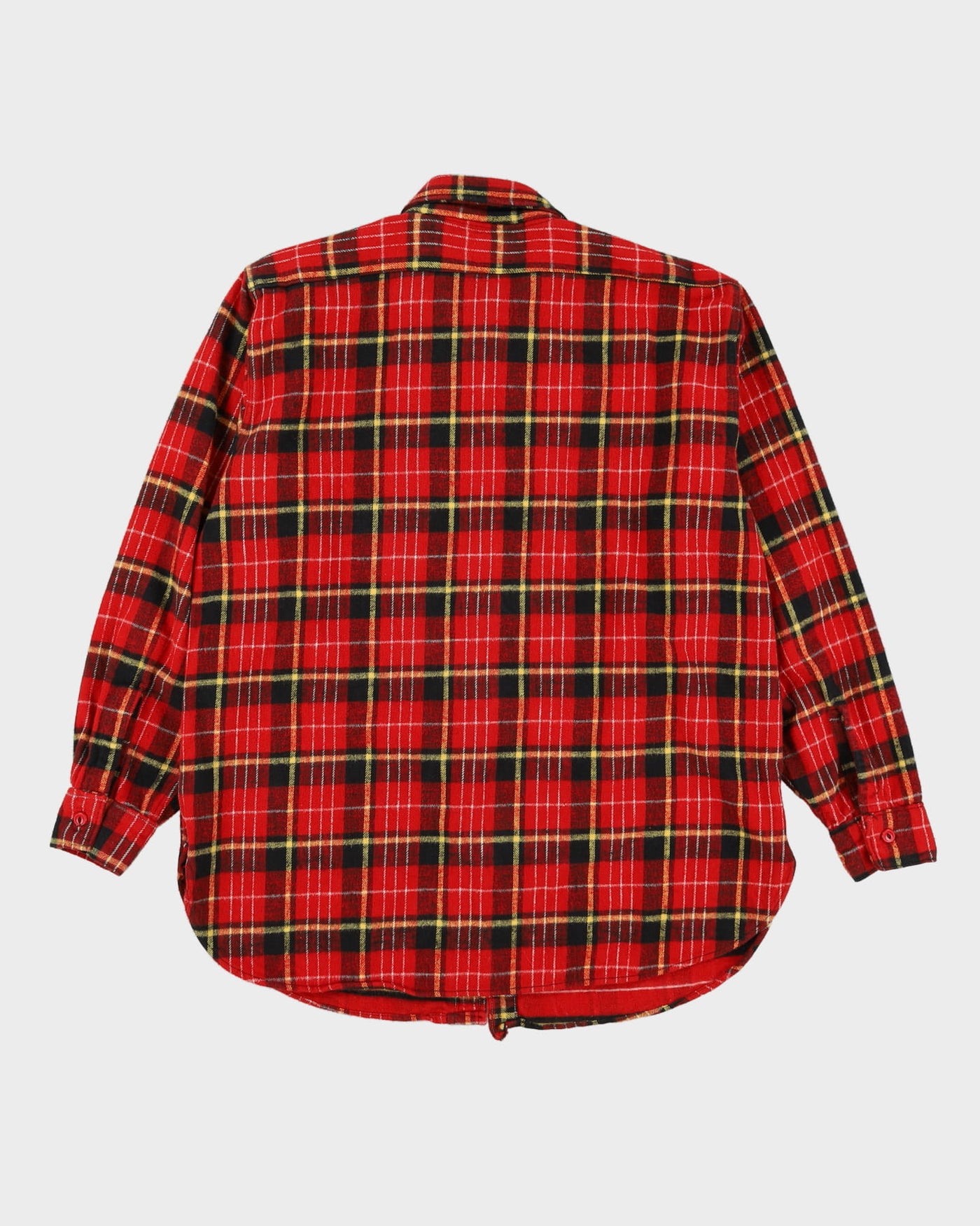 70s Murphy Made Red Long-Sleeve Check Flannel Shirt - L