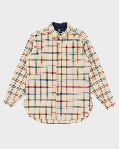 00s Lobo Pendleton Beige Long-Sleeve Flannel Shirt - L