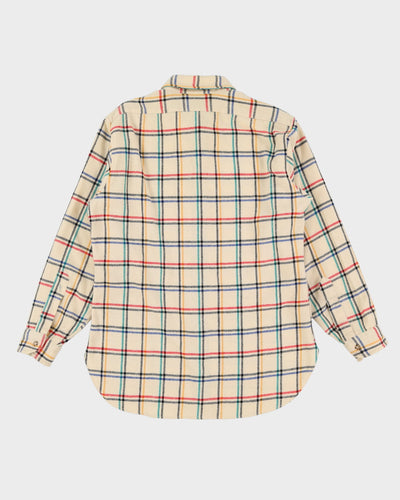 00s Lobo Pendleton Beige Long-Sleeve Flannel Shirt - L
