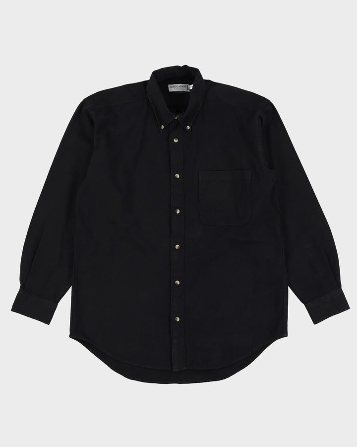Giorgio Armani Black Button Up Long Sleeve Shirt - M