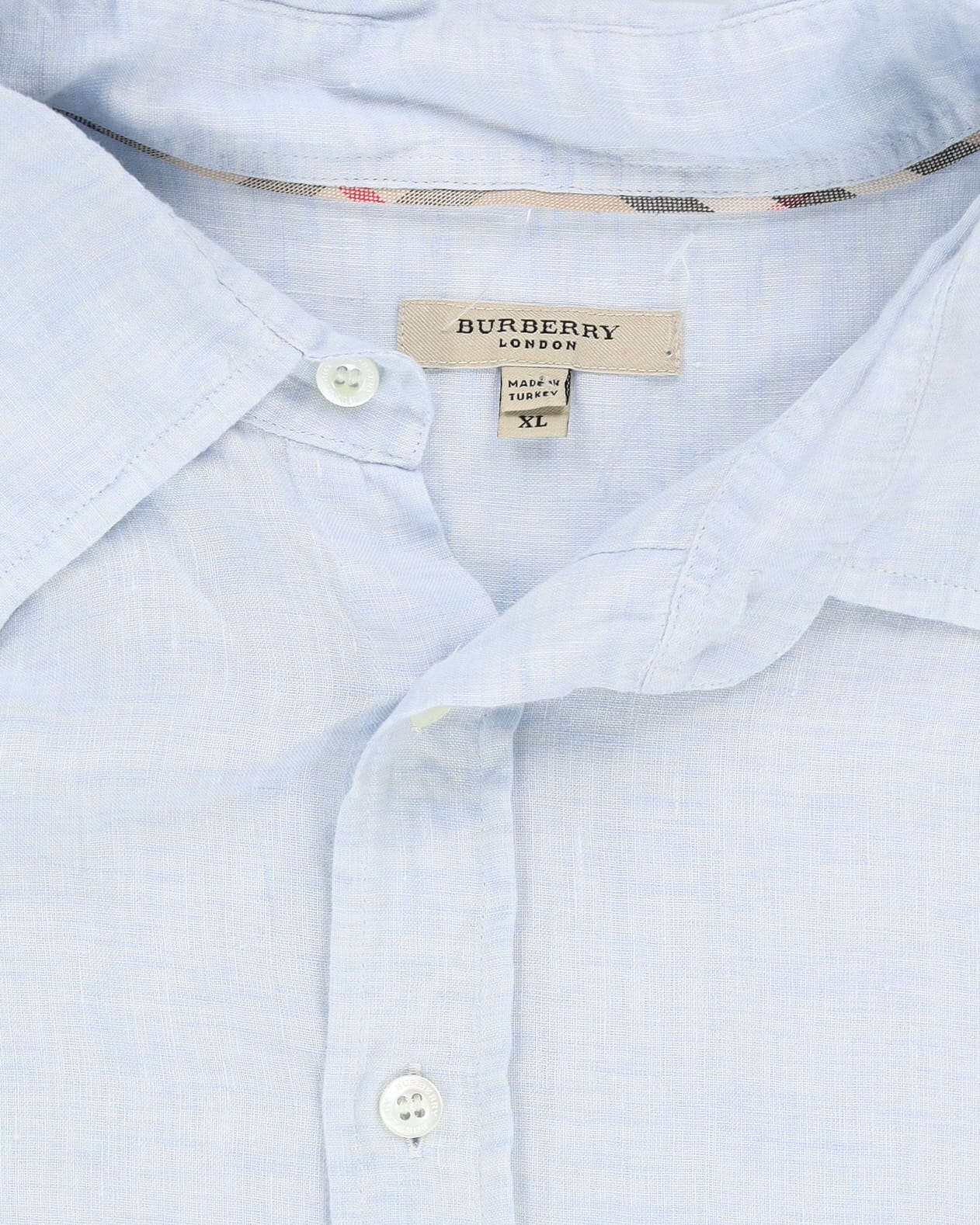 Burberry Blue Button Up Long Sleeve Shirt - XL