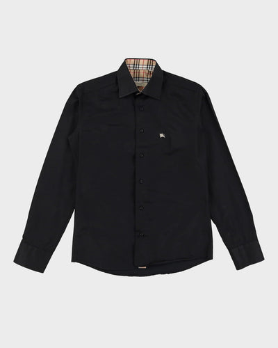 00s Burberry Black Button Up Long Sleeve Shirt - S