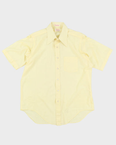 70s J.D. Sherman Yellow Button Up Short-Sleeve Shirt - XL