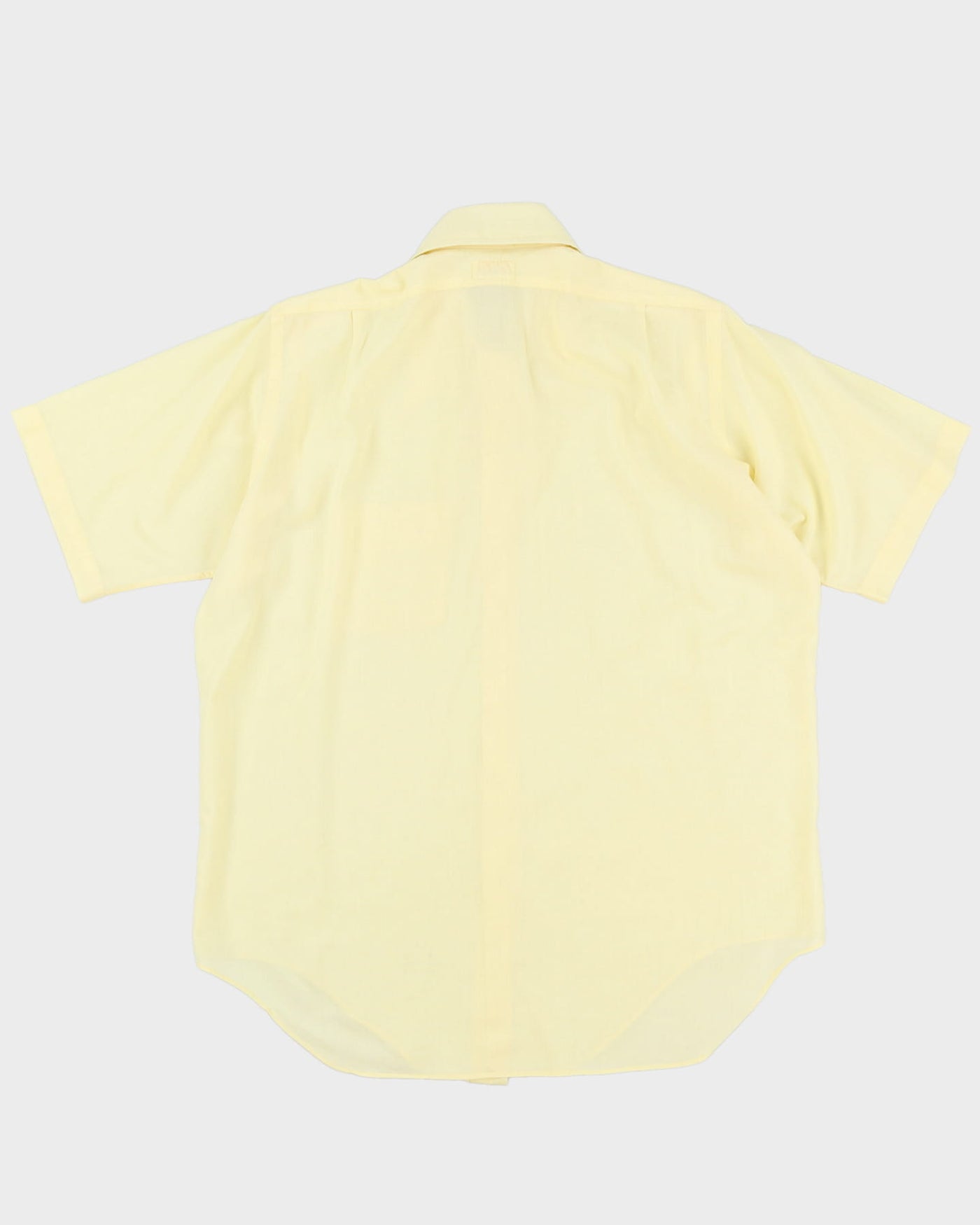70s J.D. Sherman Yellow Button Up Short-Sleeve Shirt - XL