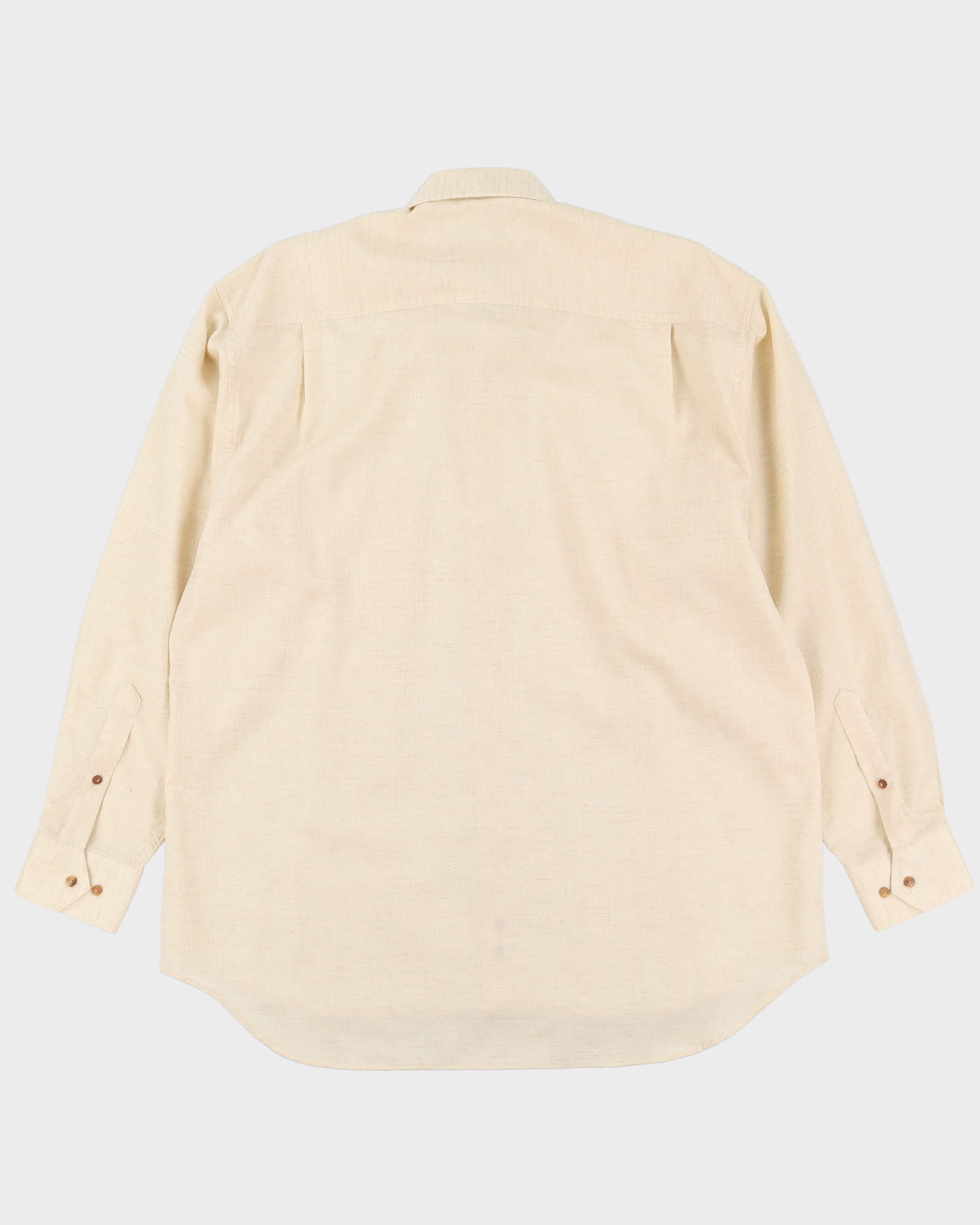 90s Christian Dior Chemise Yellow Button Up Long-Sleeve Shirt - XL