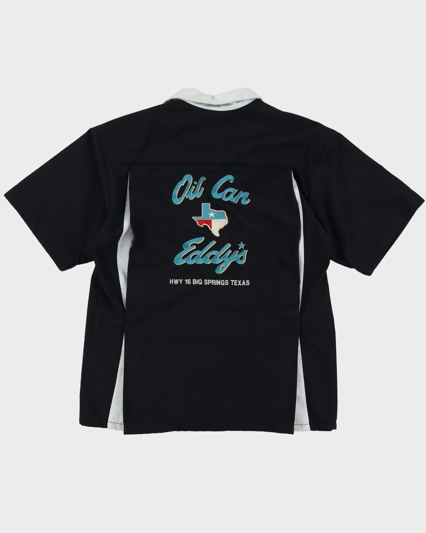 90s Eddy's Black Button Up Bowling Shirt - L