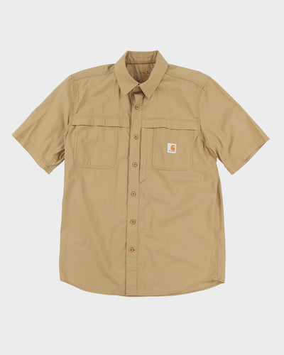 00s Carhartt Beige Button-Up Work Shirt - M