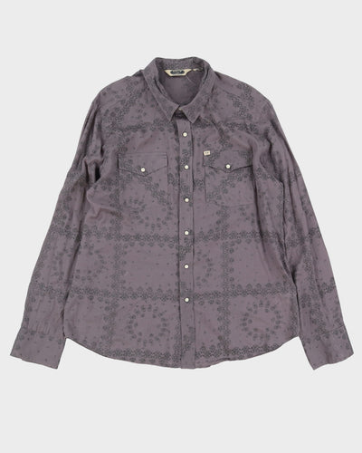 80s Salt Valley Western Long-Sleeve Button-Up Shirt - XL