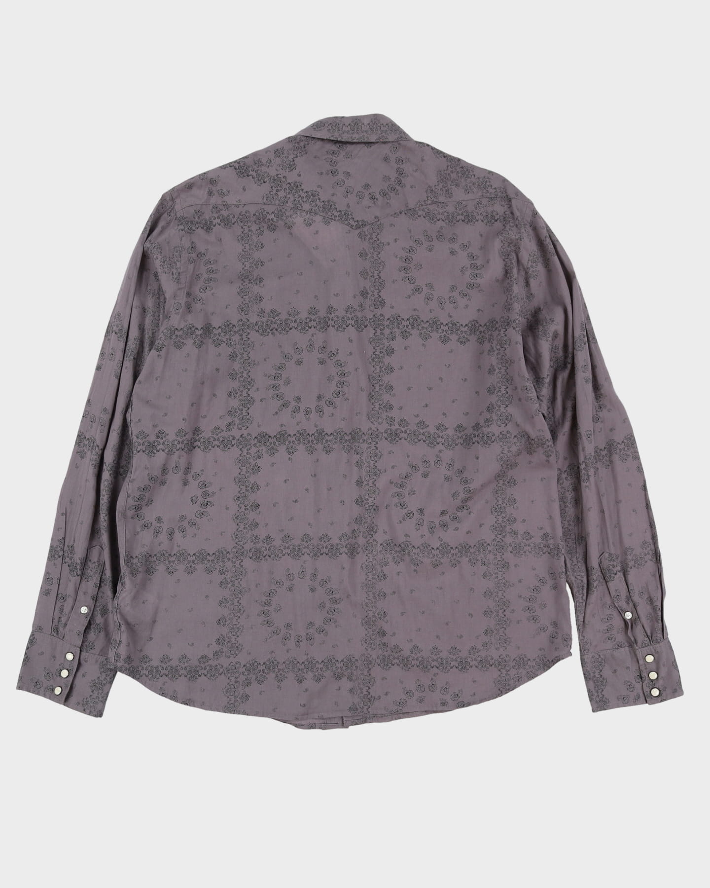 80s Salt Valley Western Long-Sleeve Button-Up Shirt - XL