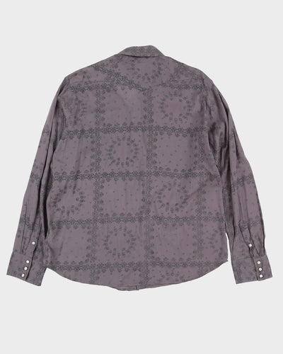 80s Salt Valley Western Long-Sleeve Button-Up Shirt - XL