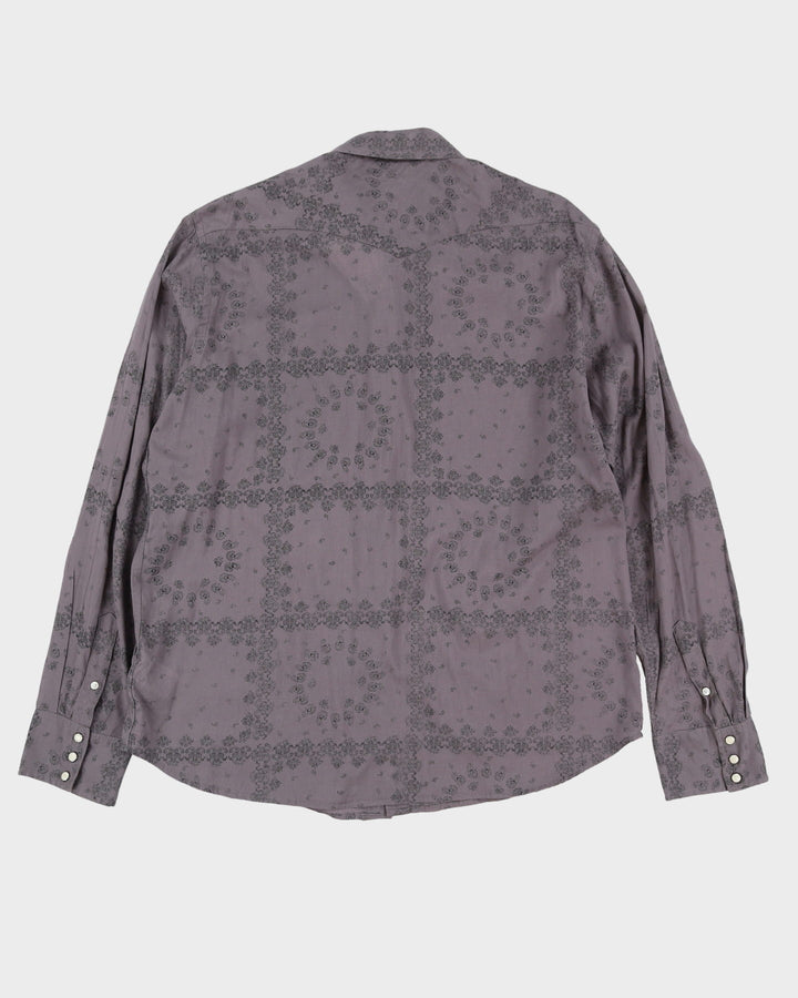 80s Salt Valley Western Long-Sleeve Button-Up Shirt - XL