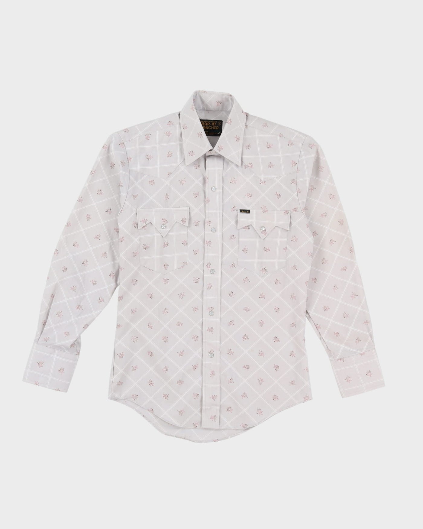 80s Bar-M-Ranch Western Long-Sleeve Button-Up Shirt - S