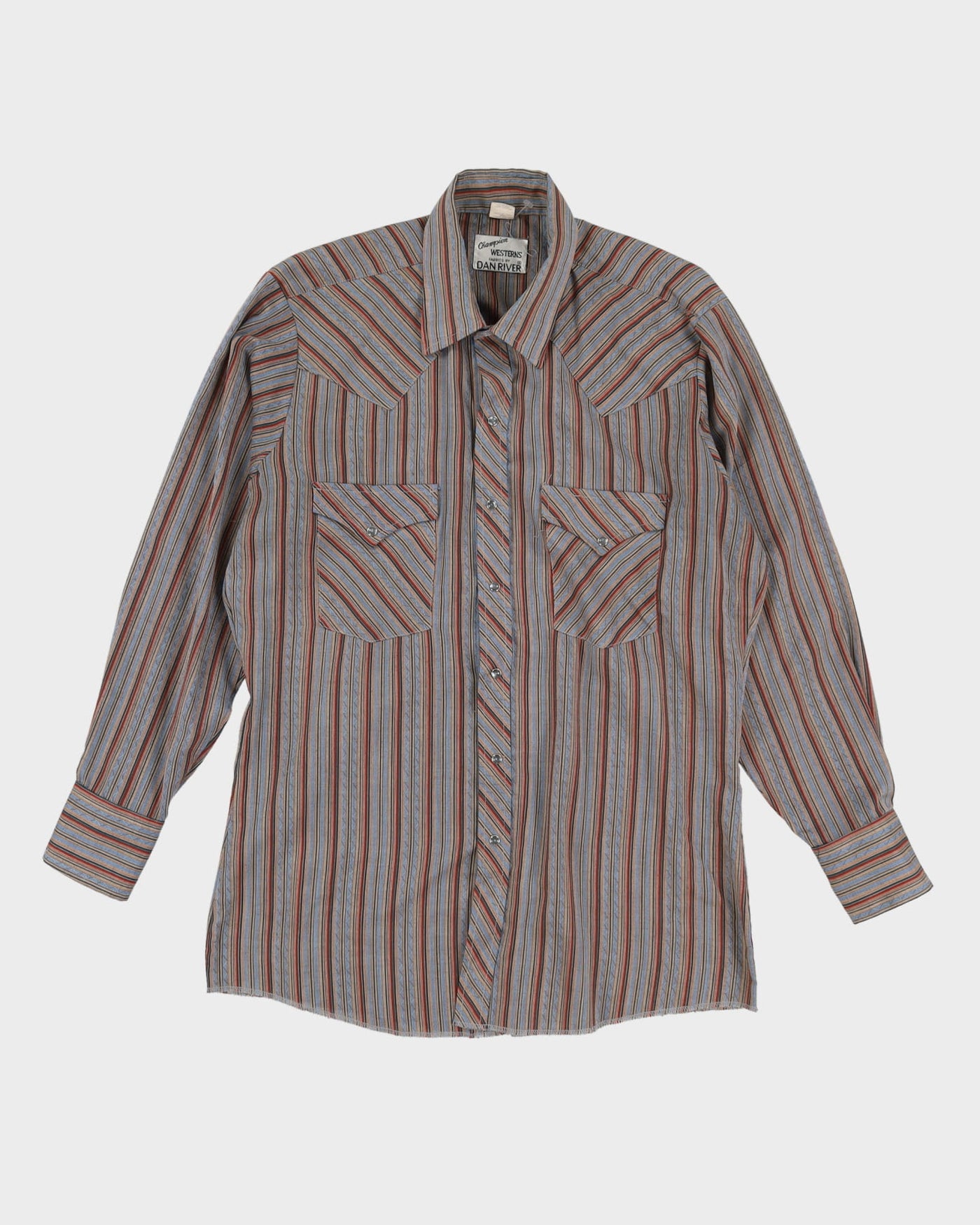 80s Champion Western Long-Sleeve Button-Up Shirt - L