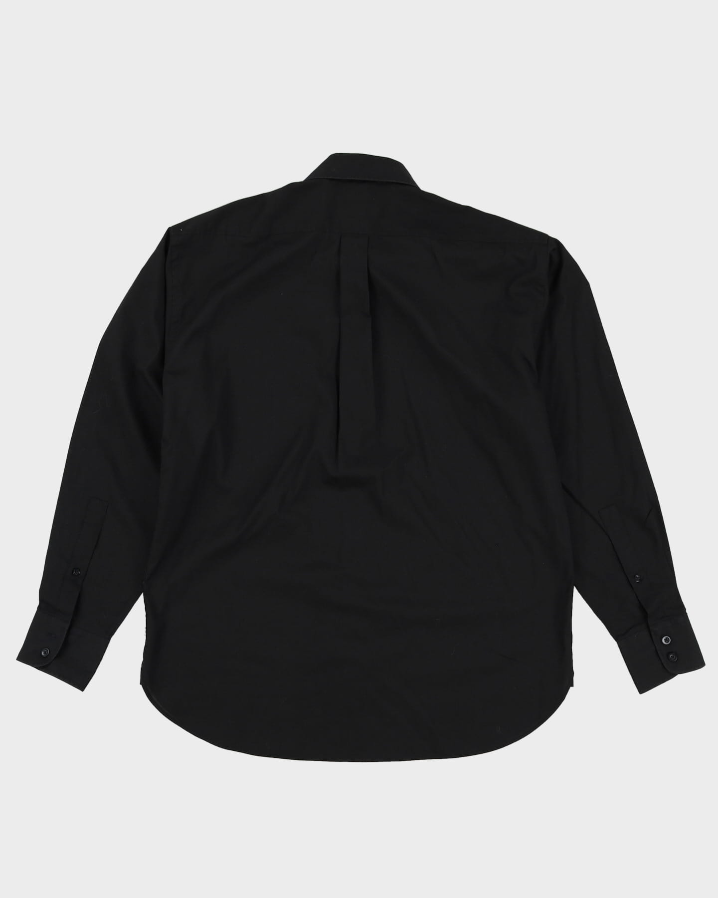 トップス 90s~ Yves saint laurent dress shirt 90s YSL Yves Saint Laurent Black Long-Sleeve Button Up Shirt - L