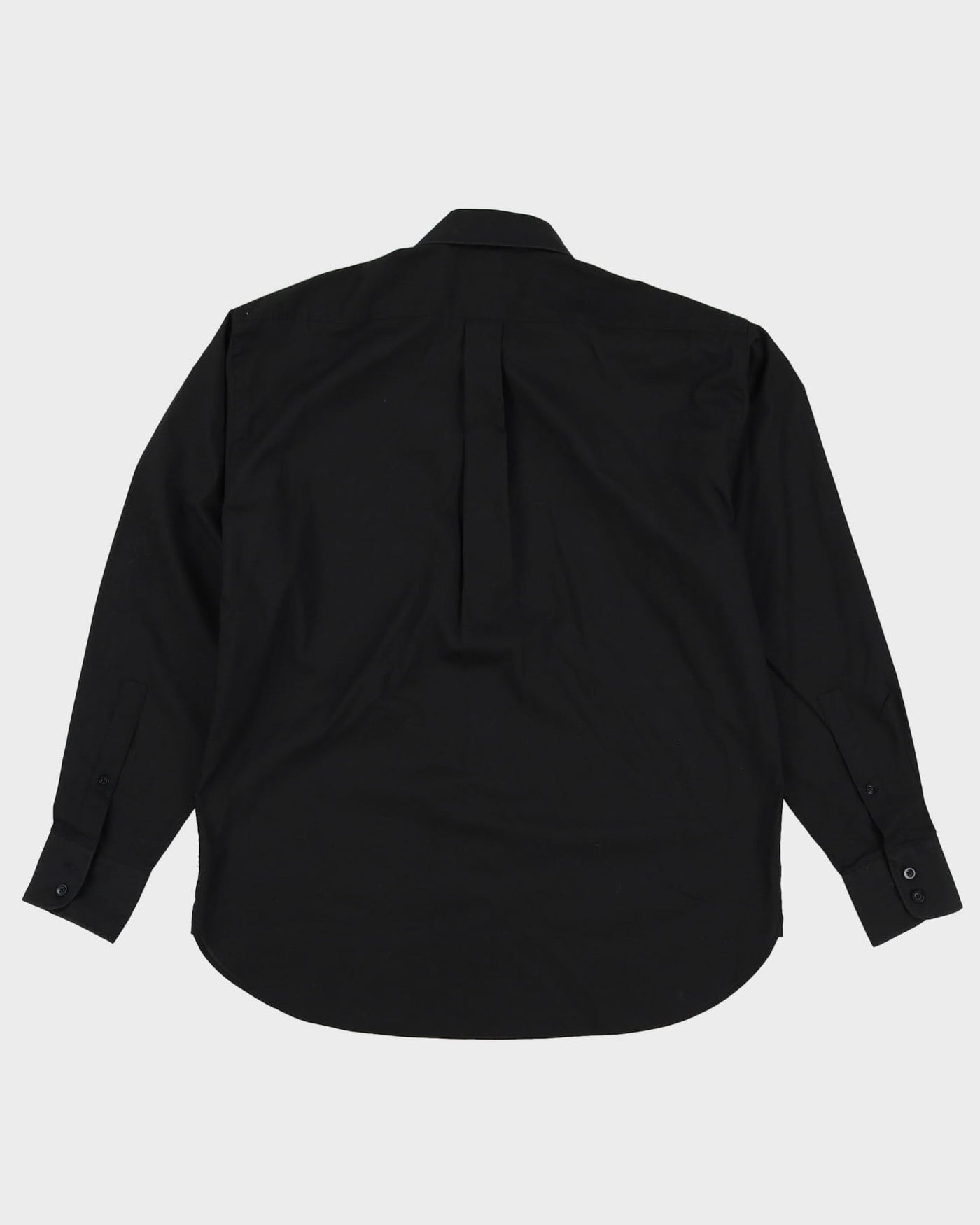 90s YSL Yves Saint Laurent Black Long-Sleeve Button Up Shirt - L / XL