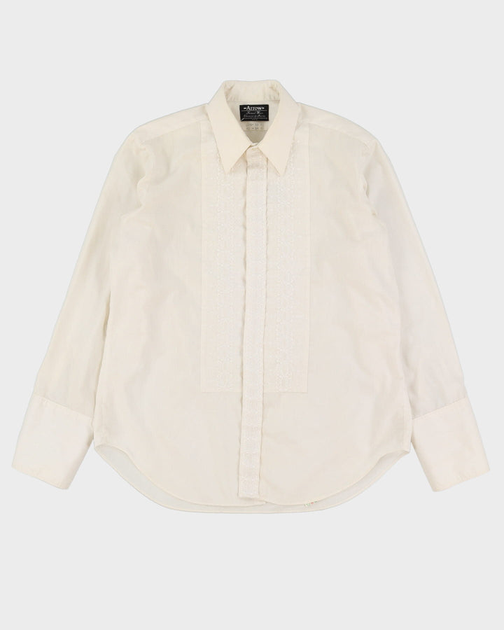 Vintage 70s Arrow White Long-Sleeve Shirt - XL