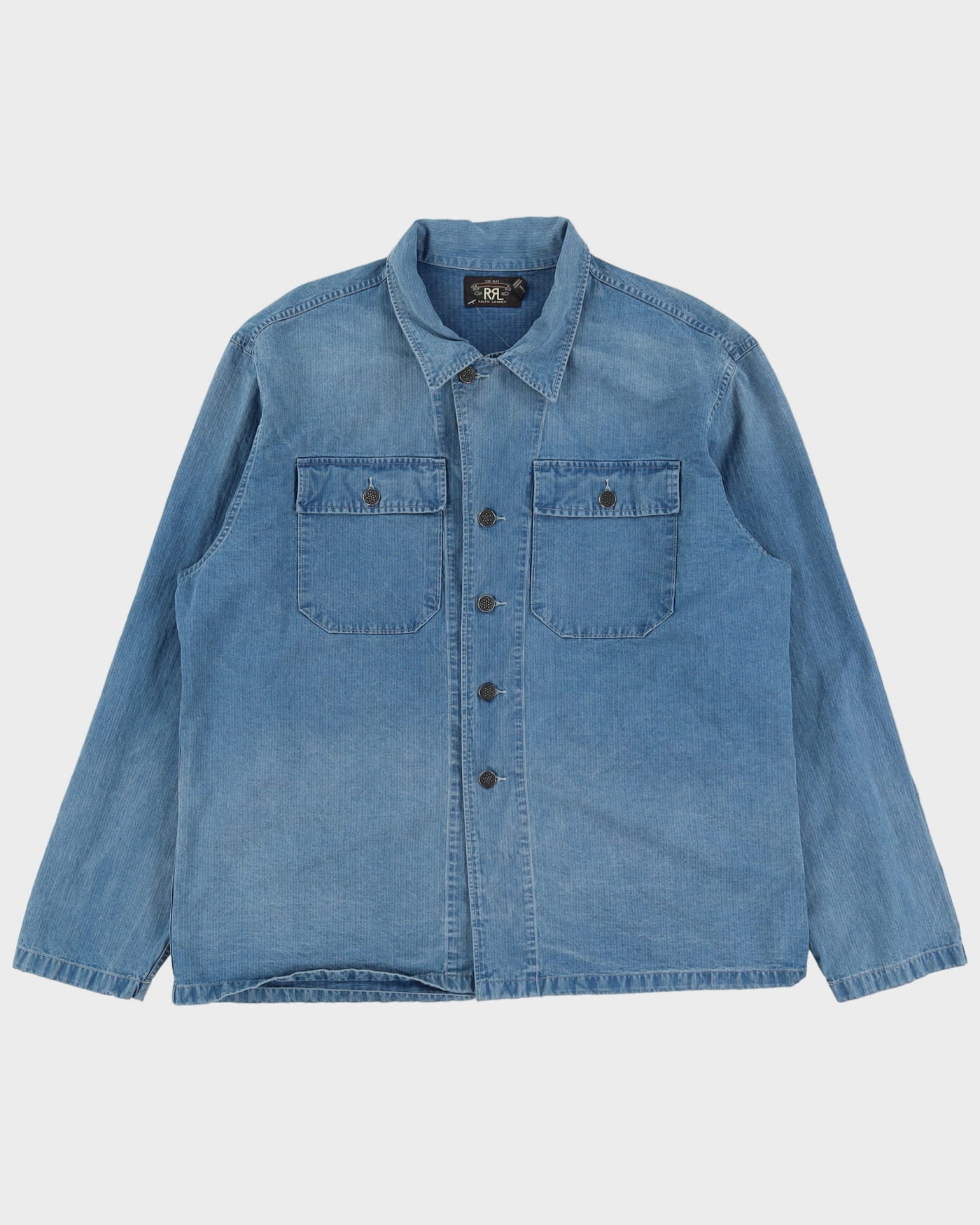 RRL Ralph Lauren Long-Sleeve Denim Work Shirt - XL