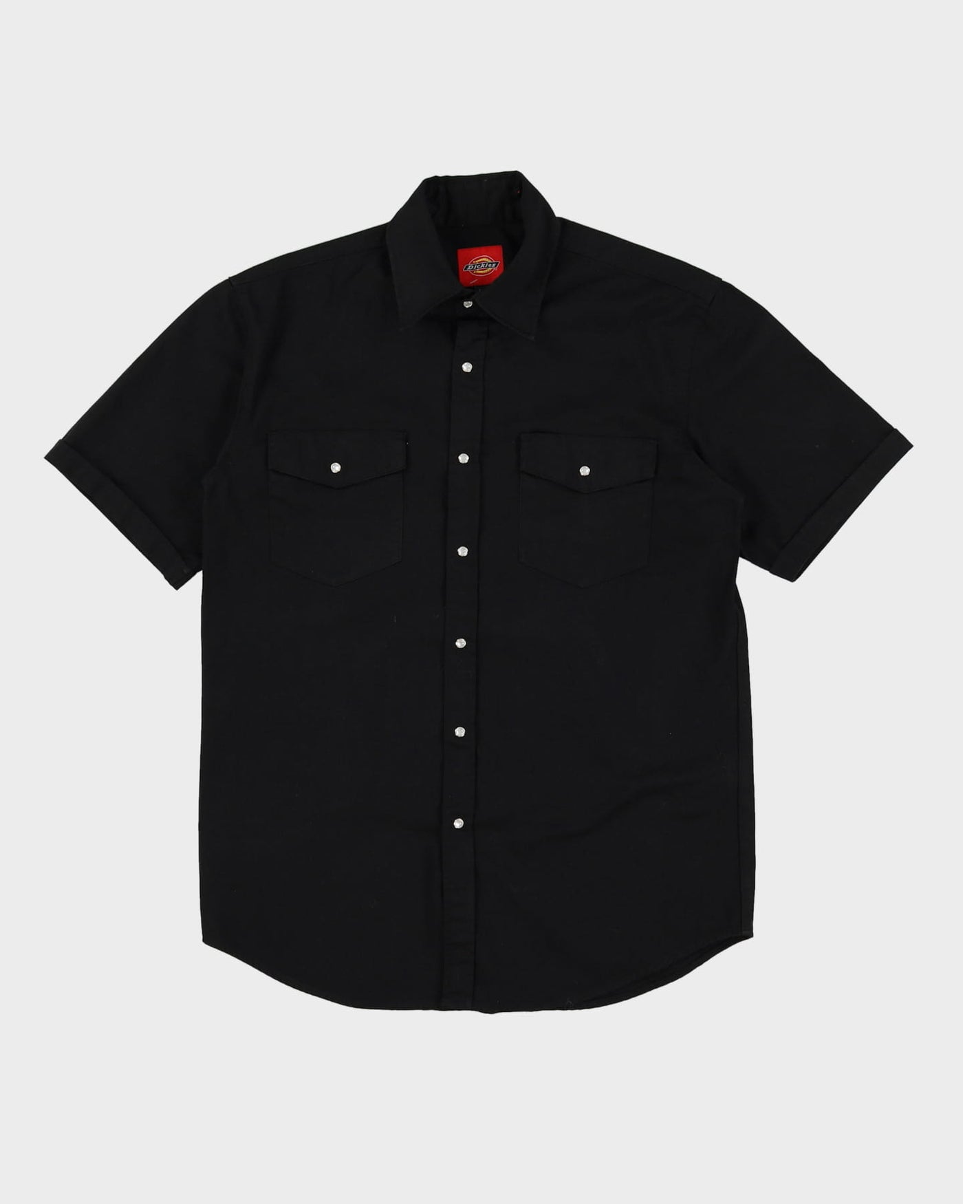 Dickies Black Short-Sleeve Western Work Shirt - M
