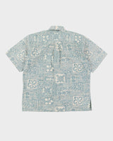 Vintage 90s Cooke Street Blue Made in Hawaii Patterned Hawaiian Shirt - M