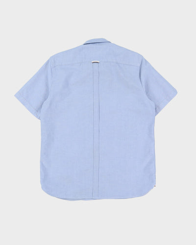 Vintage 90s Fred Perry Blue Short-Sleeve Shirt - L