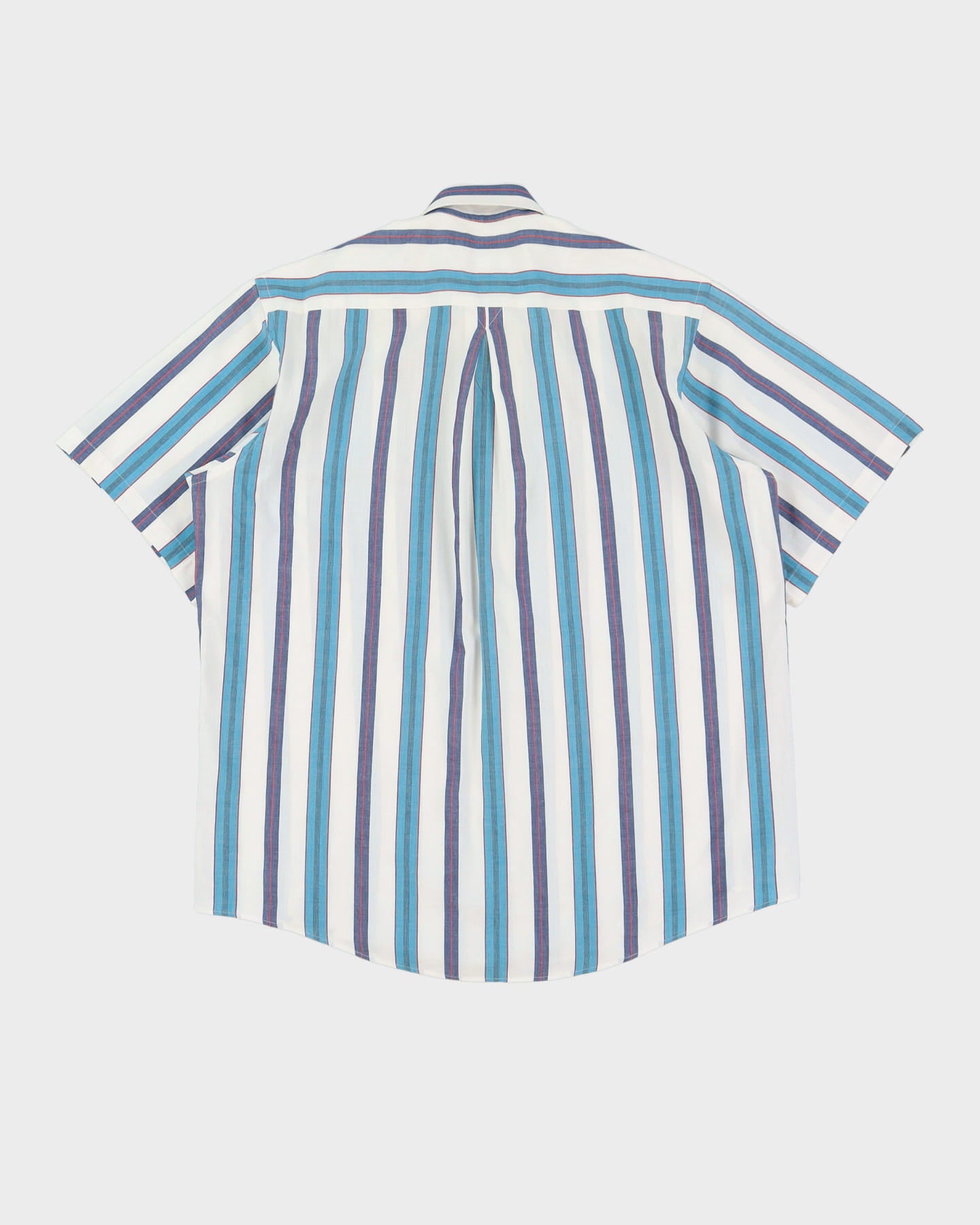 Vintage 90s Yves Saint Laurent YSL White / Blue Short-Sleeve Shirt - M