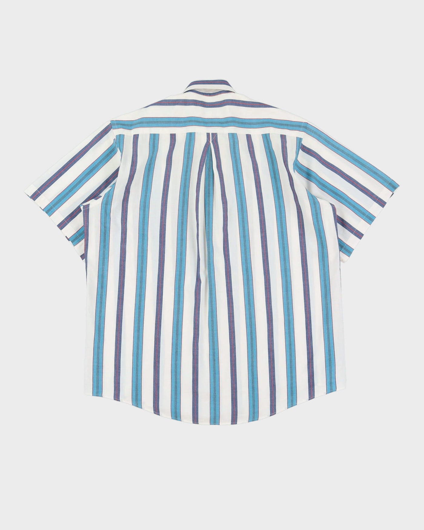 Vintage 90s Yves Saint Laurent YSL White / Blue Short-Sleeve Shirt - M