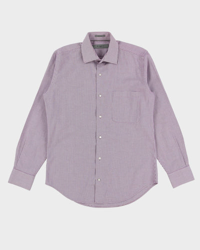 00s Givenchy Purple Patterned Long Sleeve Button Up Shirt - M