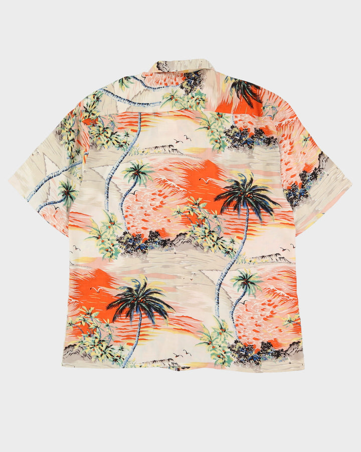 Orange Island Patterned Hawaiian Shirt - XXXL