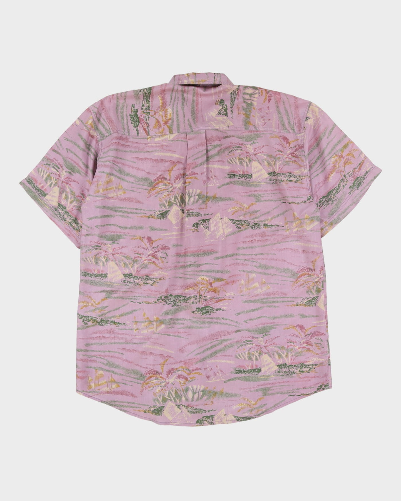 Lilac Silk Patterned Shirt - XL