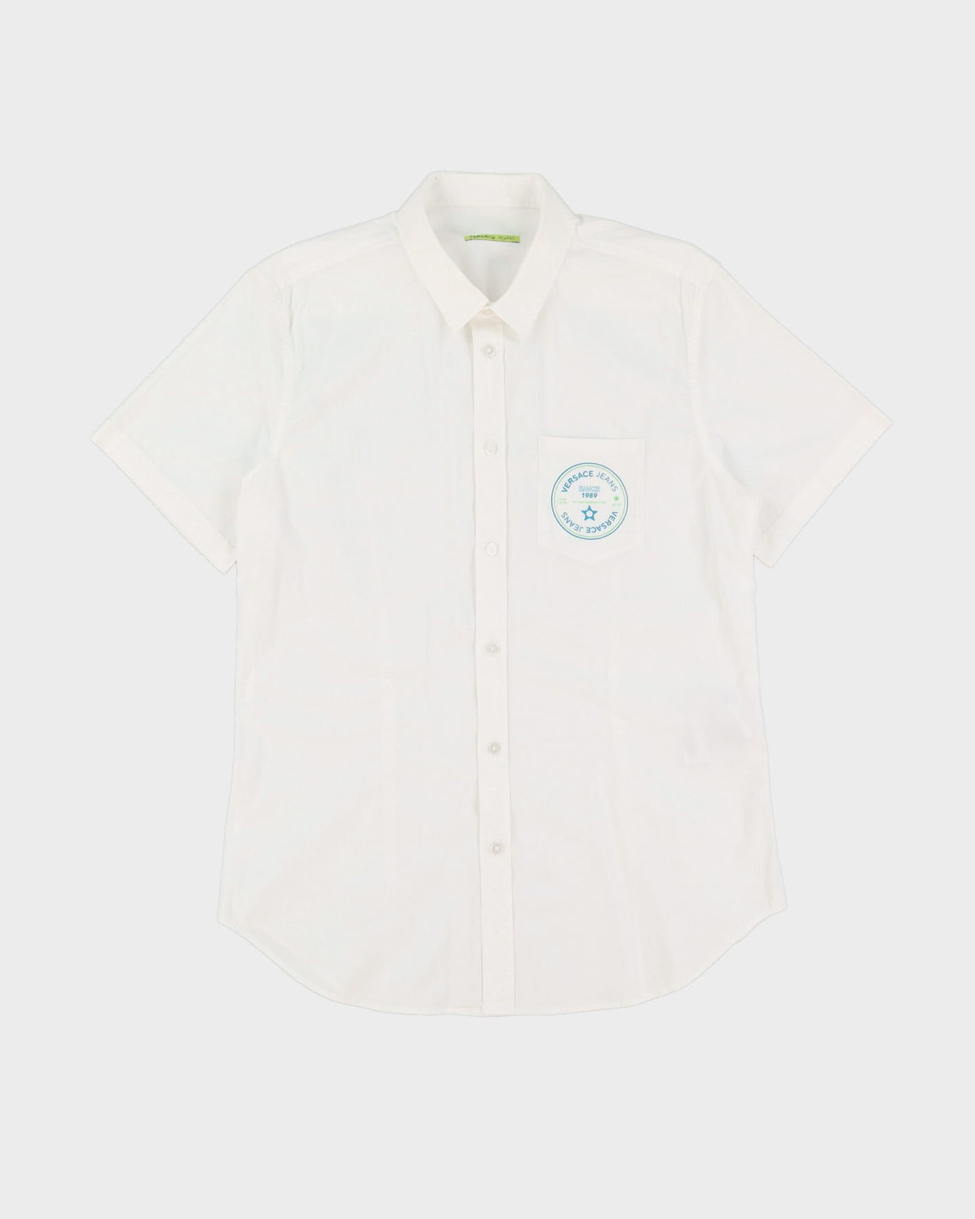 Versace Jeans White Short Sleeve Shirt - M