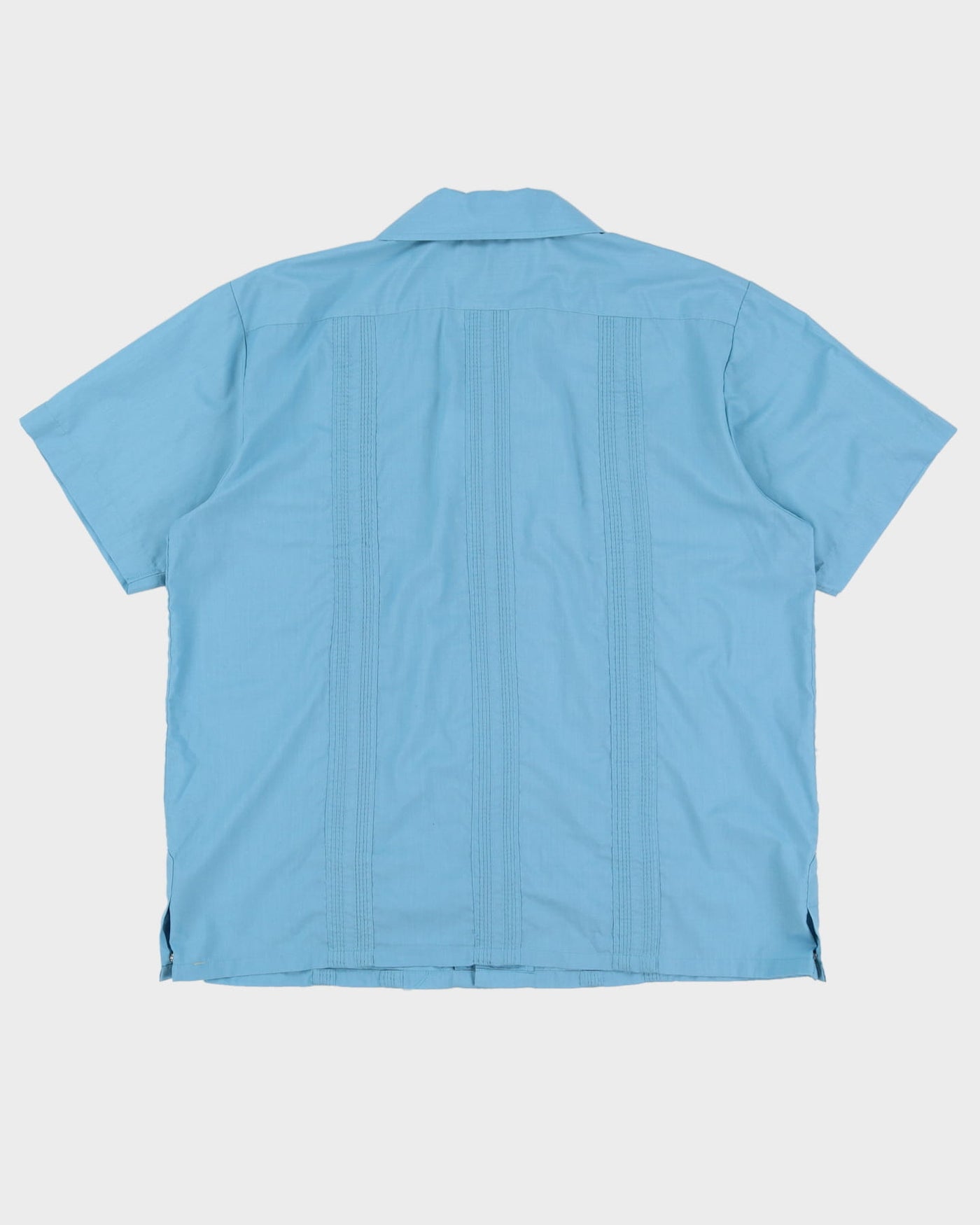 Blue Short Sleeve With Pockets Shirt - XXL