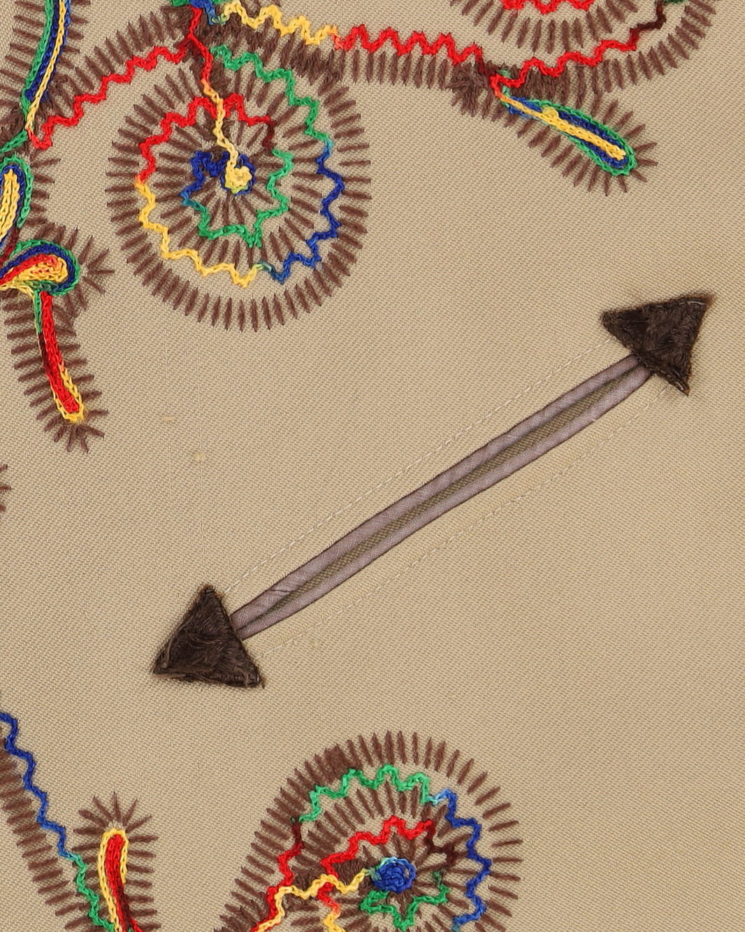 Vintage 1970s Beige Embroidered Western Shirt - L