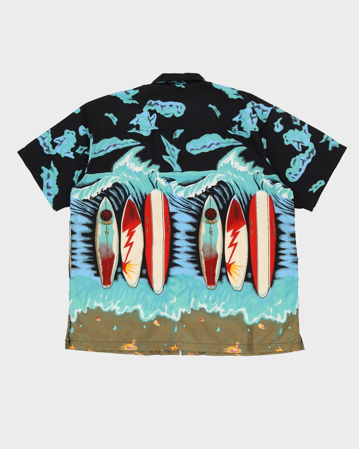 Y2K Surf Boards Patterned Hawaiian Shirt - XXXL