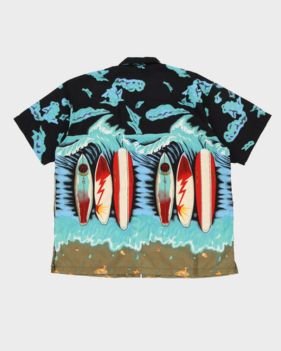 Y2K Surf Boards Patterned Hawaiian Shirt - XXXL