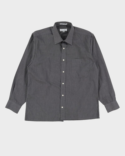 Vintage 90s Christian Dior Grey Long Sleeve Shirt - L