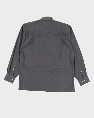 Vintage 90s Christian Dior Grey Long Sleeve Shirt - L