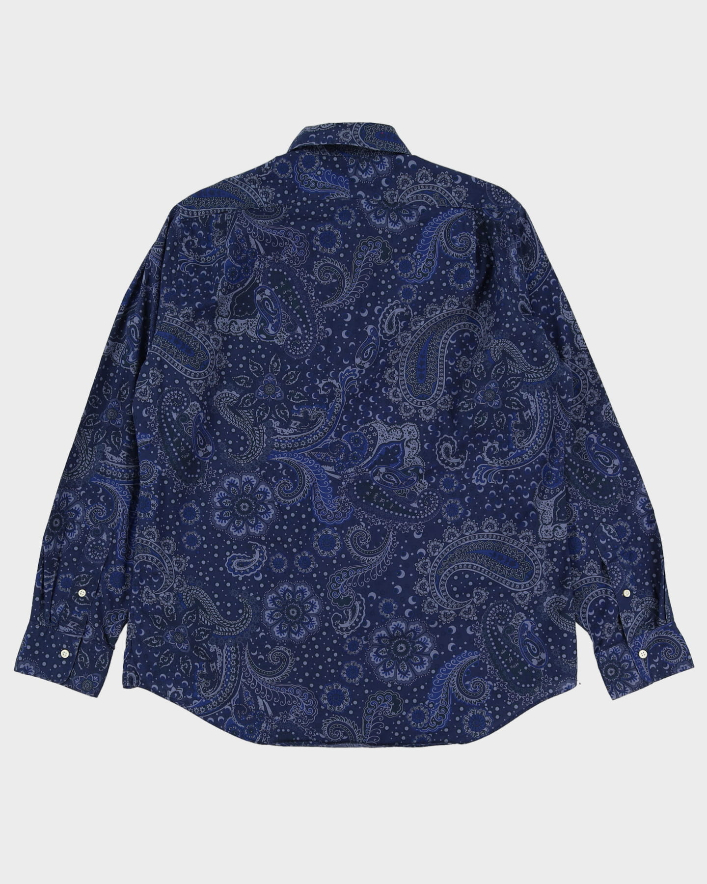 Ralph Lauren Navy Paisley Long Sleeve Patterned Shirt - L / XL