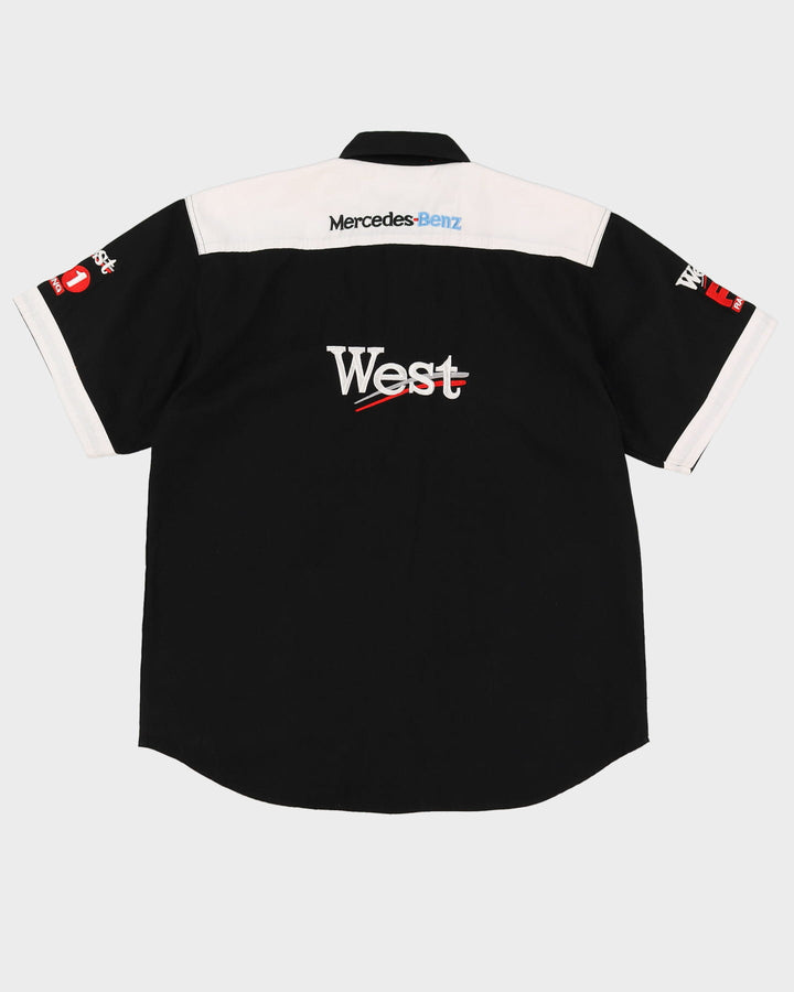 90s / 00s F1 Mercedes Benz Short-Sleeve Black Racing Work Shirt - XXL