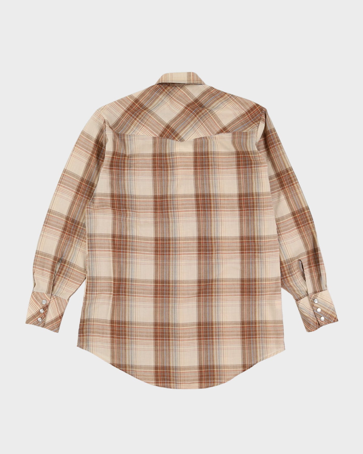 Vintage 90s Bar-M Brown Check Western Shirt - XL